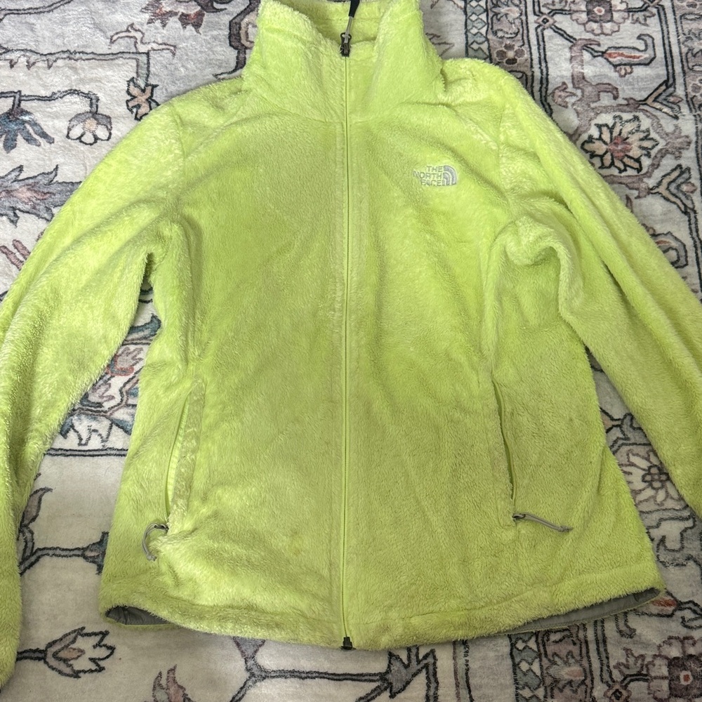 The North Face Green Teddy Jacket Plush High Collar